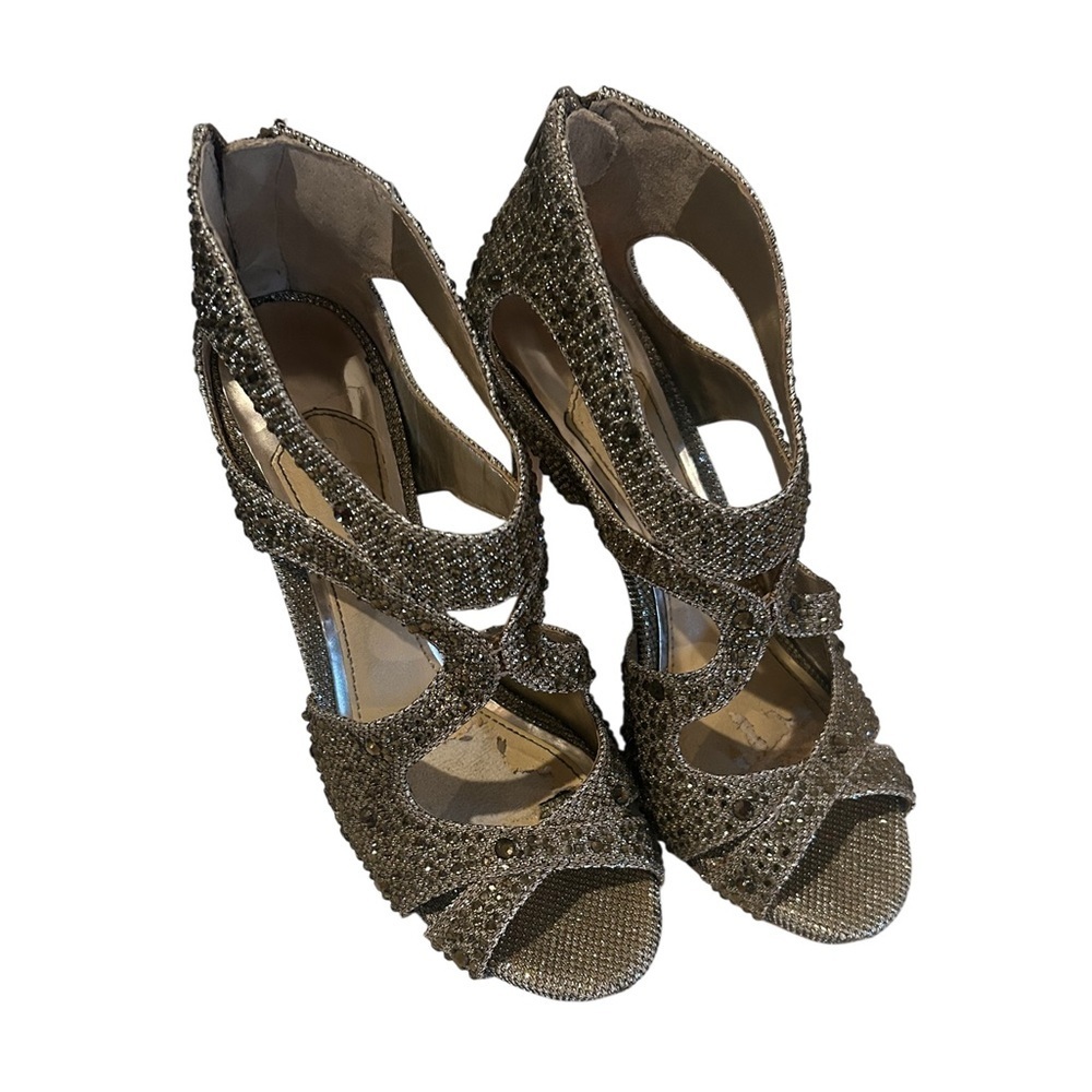 Gianni Bini Elegant Metallic Sparkly wedding shoes-Women's Heels sz 6.5
